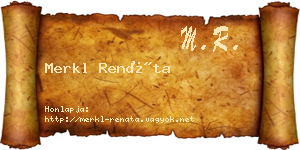 Merkl Renáta névjegykártya