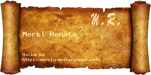 Merkl Renáta névjegykártya